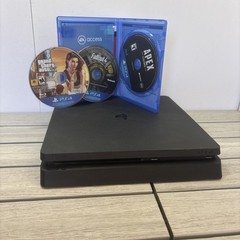 PlayStation 4 Slim Black Console Bundle – Doom, Apex, Fallout 4